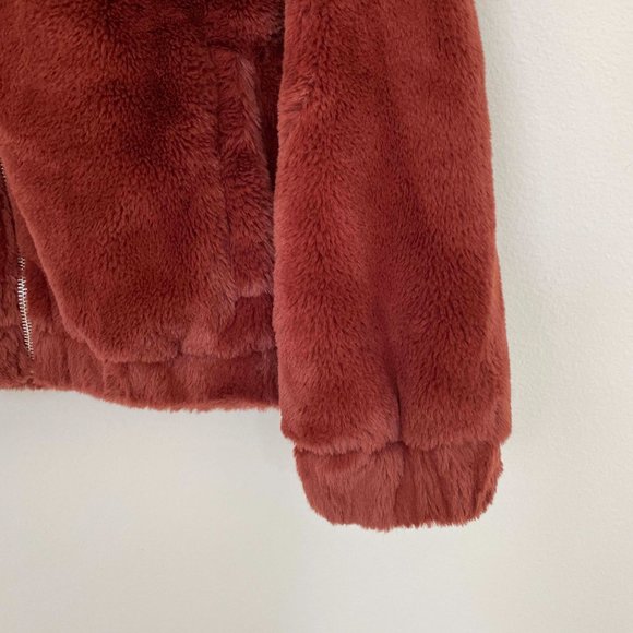 Full Tilt Faux Fur Hooded Bomber Jacket - Picture 5 of 12